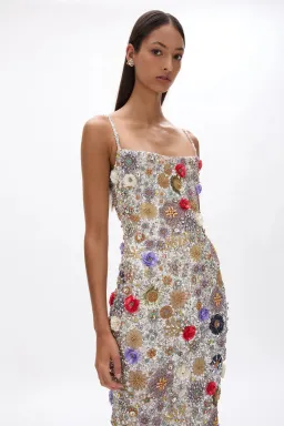 Rachel Gilbert Francesca Gown Silver Multi Size 0 / AU 6 for rent on The Volte - image 3