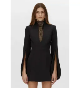 Camilla and Marc Sillage Lace Mini Dress in Black Size 10 for rent on The Volte - image 4