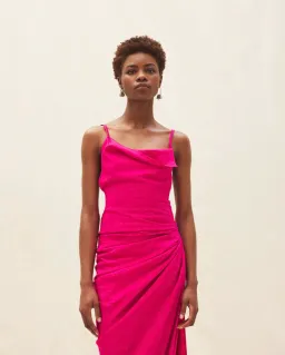 Jacquemus La Robe Saudade Longue Maxi Pink Size AU 4 for rent on The Volte - image 4