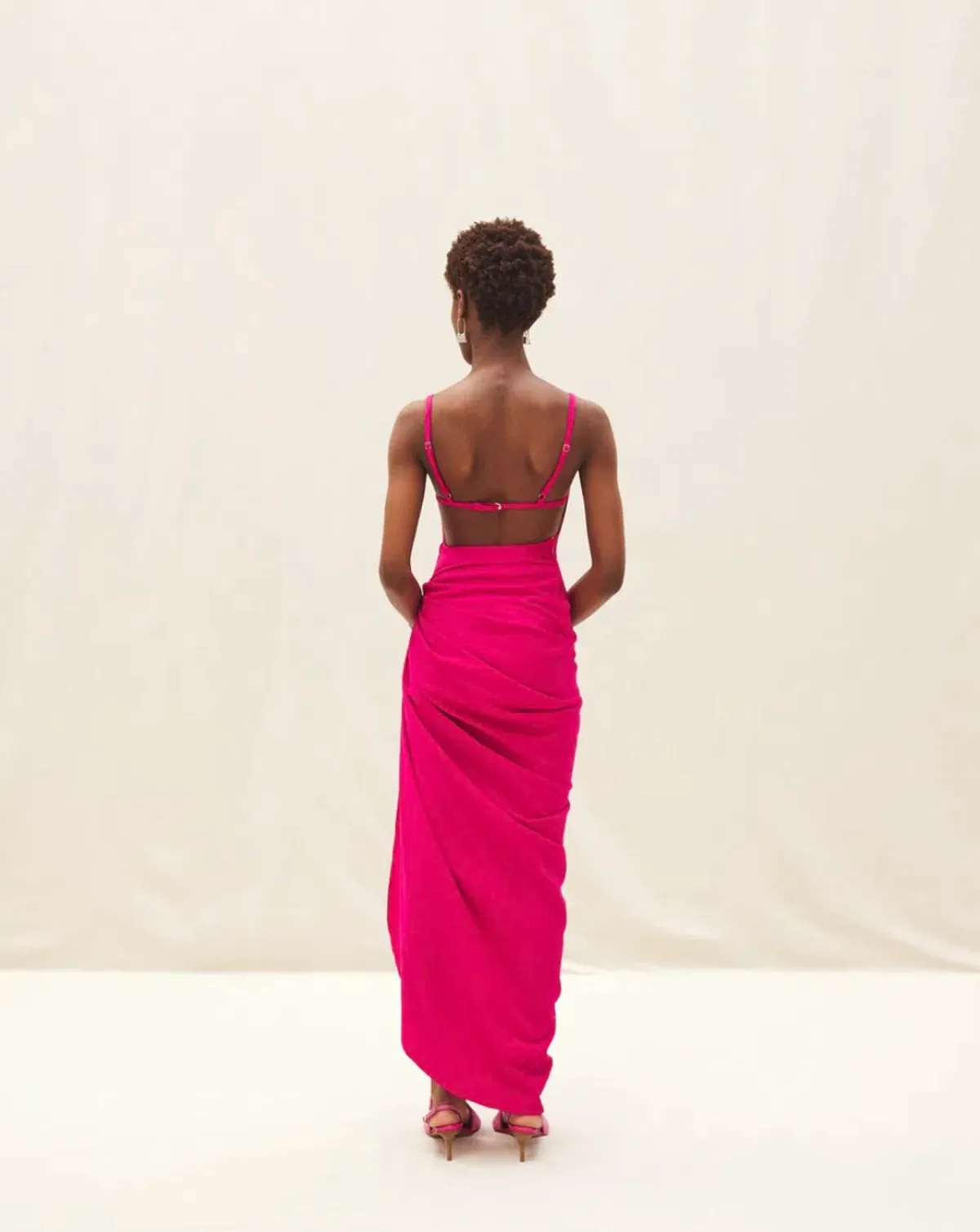Jacquemus La Robe Saudade Longue Maxi Pink Size AU 4 - Image 3