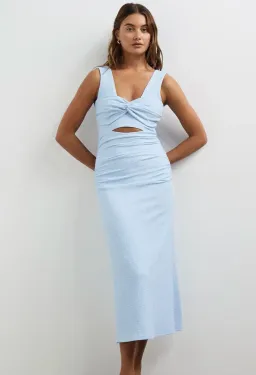 Lover Sylas Dress Blue Midi Size AU 8 for rent on The Volte - image 1