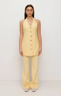 Irida Vest Dress Butter Yellow for rent on The Volte - image 1