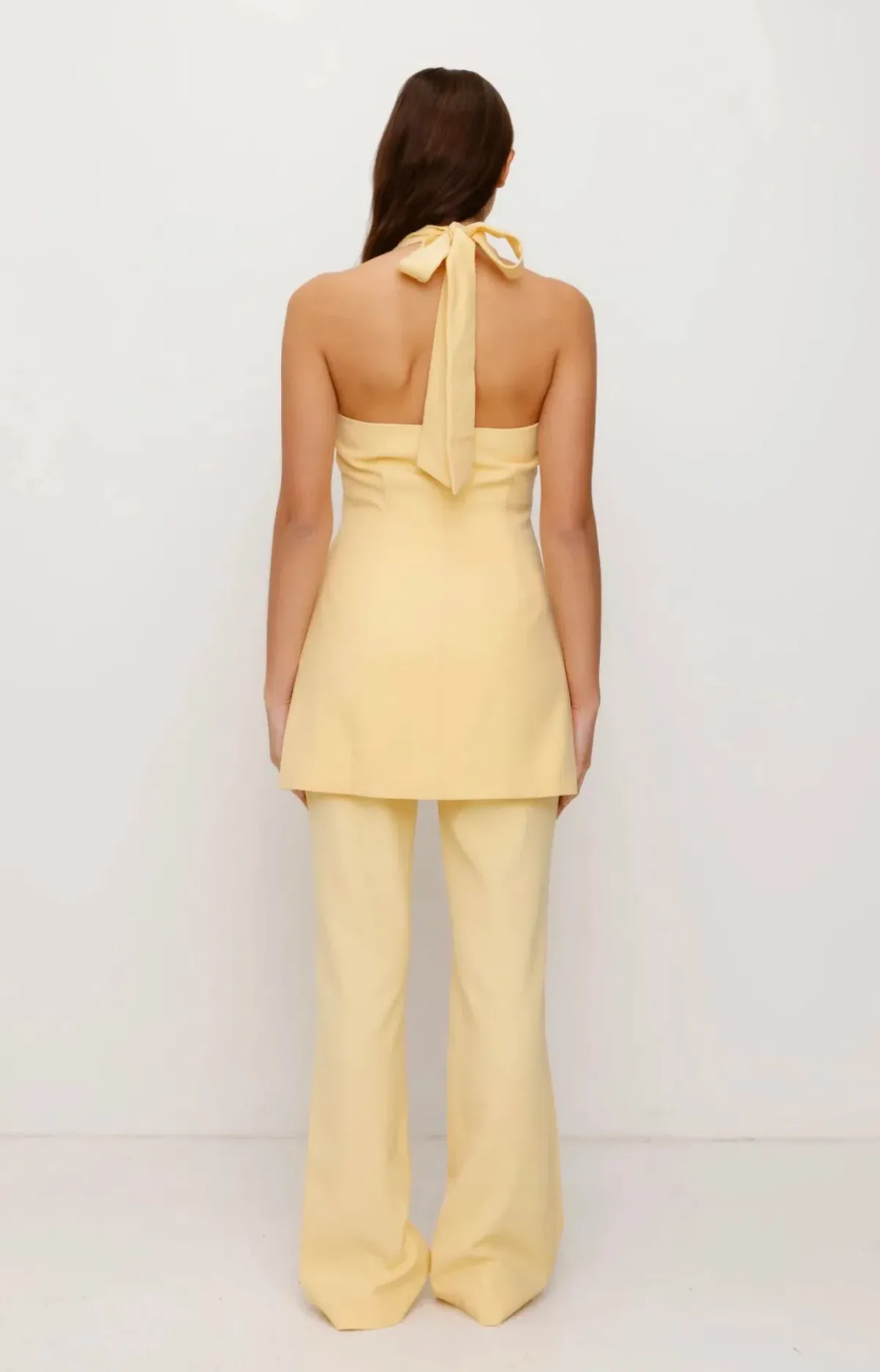 Irida Vest Dress Butter Yellow - Image 3