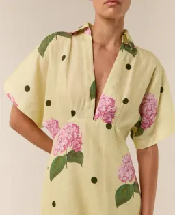 Palm Noosa Jasmine Dress Yellow Print Size 8 for rent on The Volte - image 2