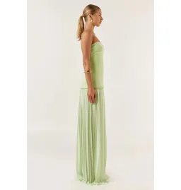 She is OLLÁ Nicolette Maxi Dress Green Size AU 6 for rent on The Volte - image 2