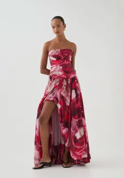 Aje Flora Gown Prismatic Floral Red Size AU 14 for rent on The Volte - image 2