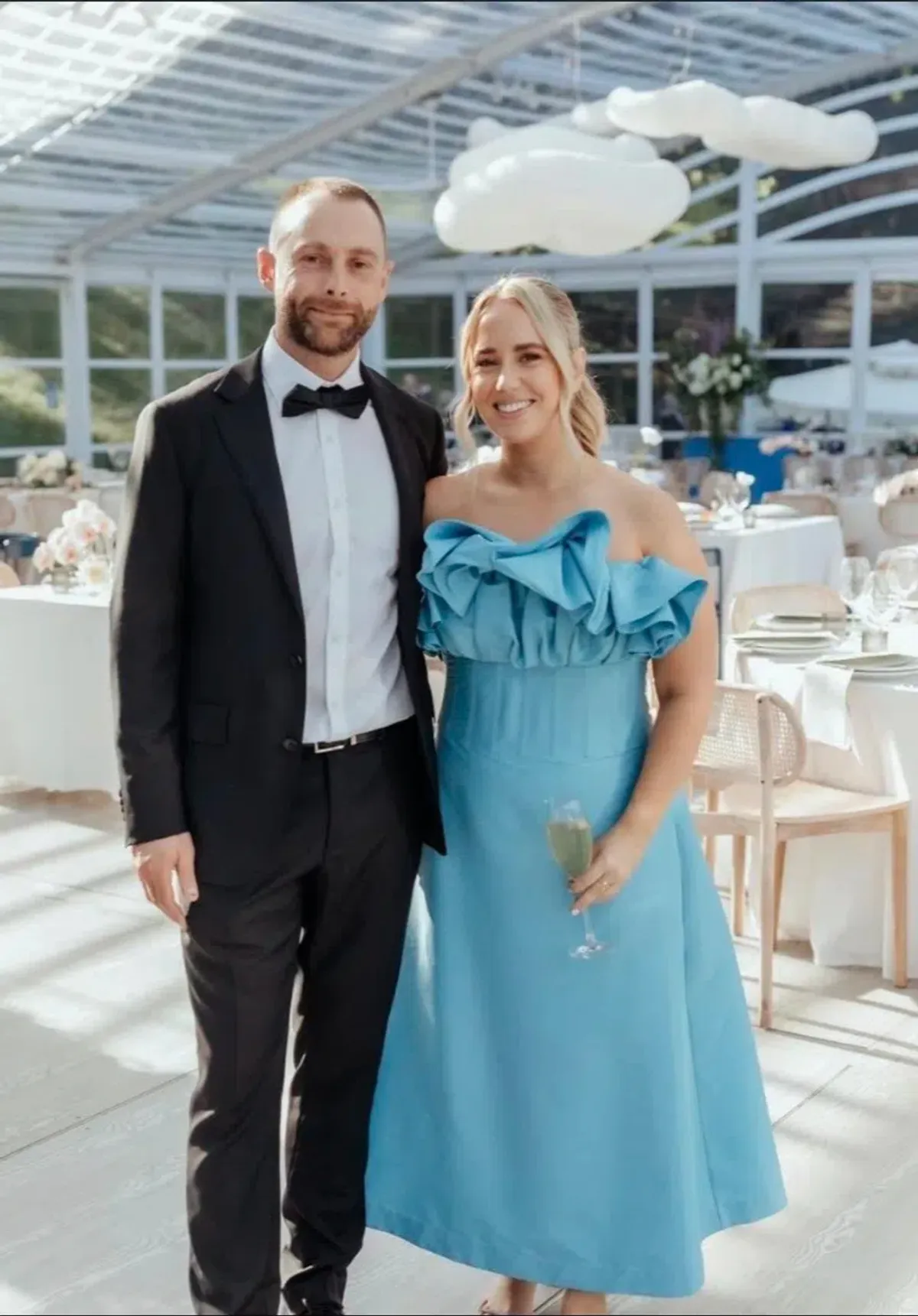 Rachel Gilbert Freida Midi Dress Blue Size 3 / AU 12 - Image 2