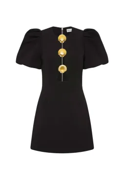 Rebecca Vallance Sirene Puff Mini Dress in Black Size AU 18 for rent on The Volte - image 4