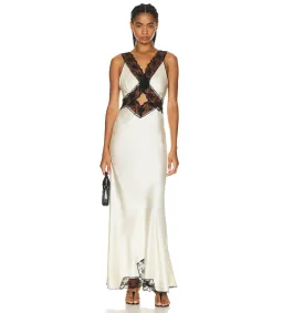 Sir The Label Aries Cut Out Gown – Cream, Size 8 for rent on The Volte - image 2