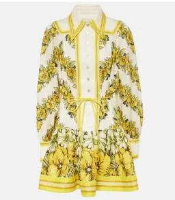 Alemais Gisela Floral Linen Shirt Dress for rent on The Volte - image 1