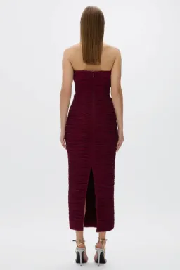 Rachel Gilbert Jensen Maxi Dress Merlot Size 8 for rent on The Volte - image 3