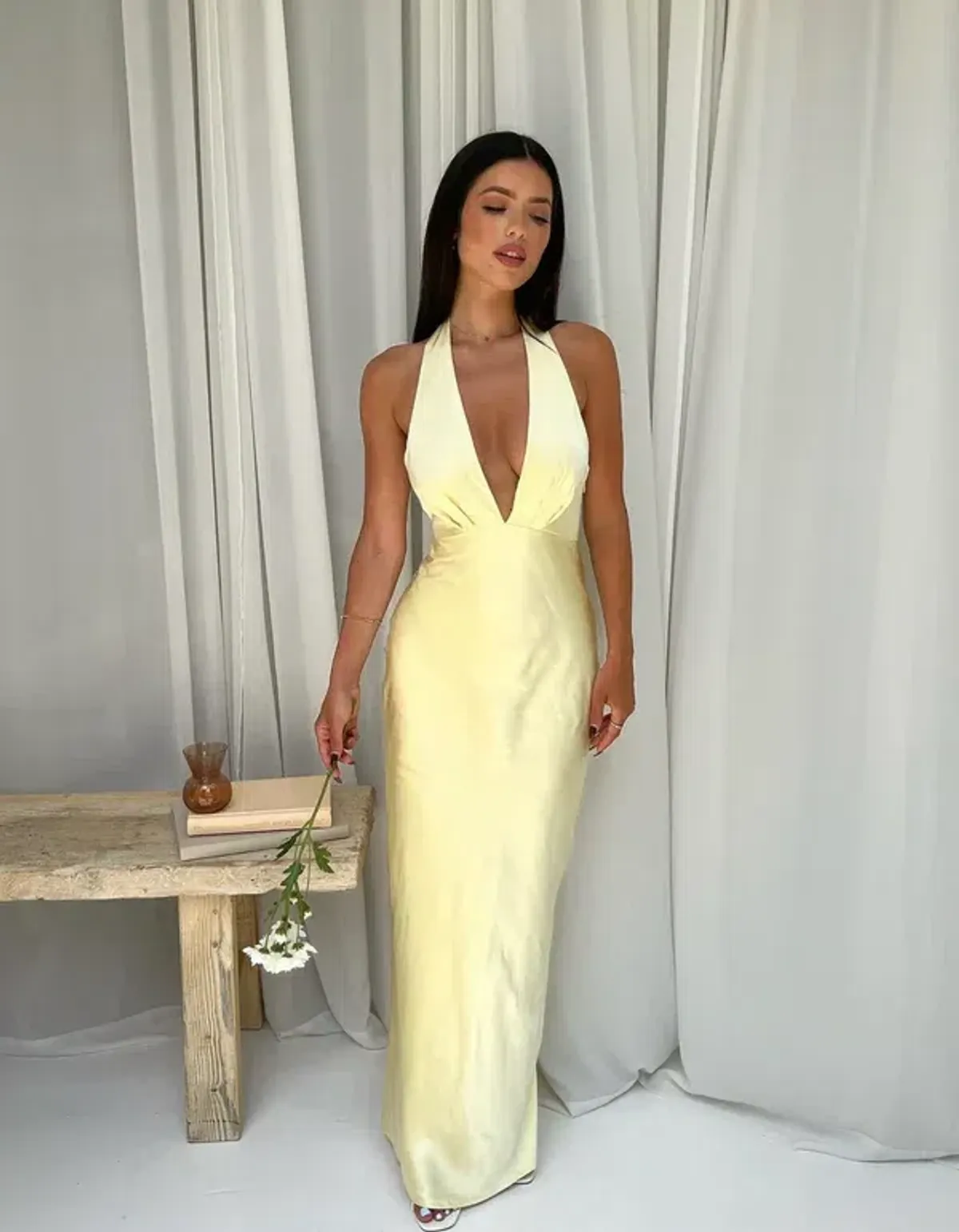 Little JC Boutique Andie Satin Maxi Dress Size S / AU 8 - Image 1