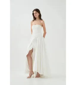 Aje Violette Bubble Hem Maxi Dress in Ivory Size 6 for rent on The Volte - image 2