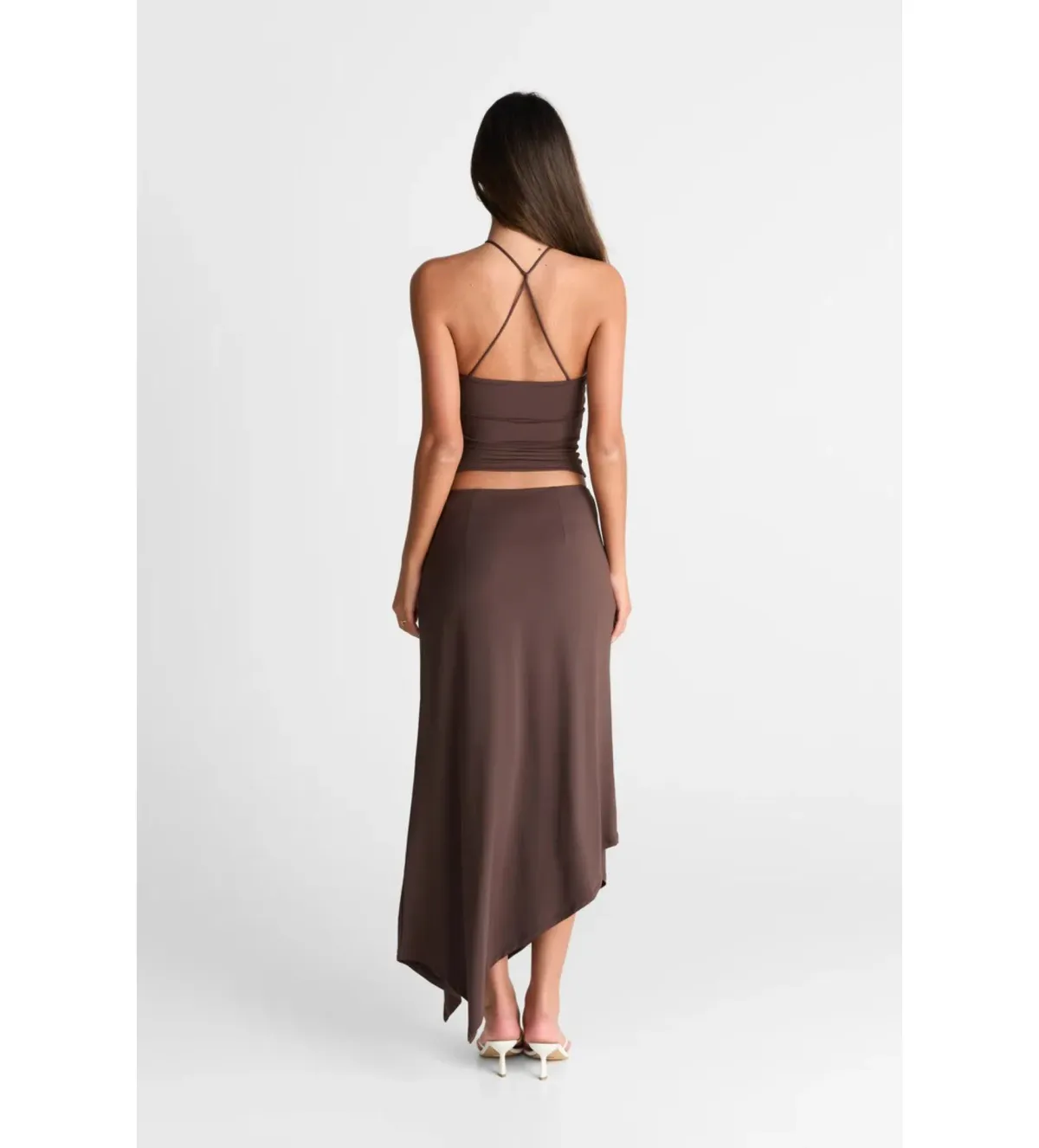 Sasha Therese Lyra Tank and Maxi Skirt Set Chocolate Size AU 8 - Image 3