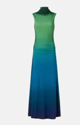 Simkhai Aldina Ruched Ombre Stretch Jersey Turtleneck Gown Multi Size S / AU 8 for rent on The Volte - image 7