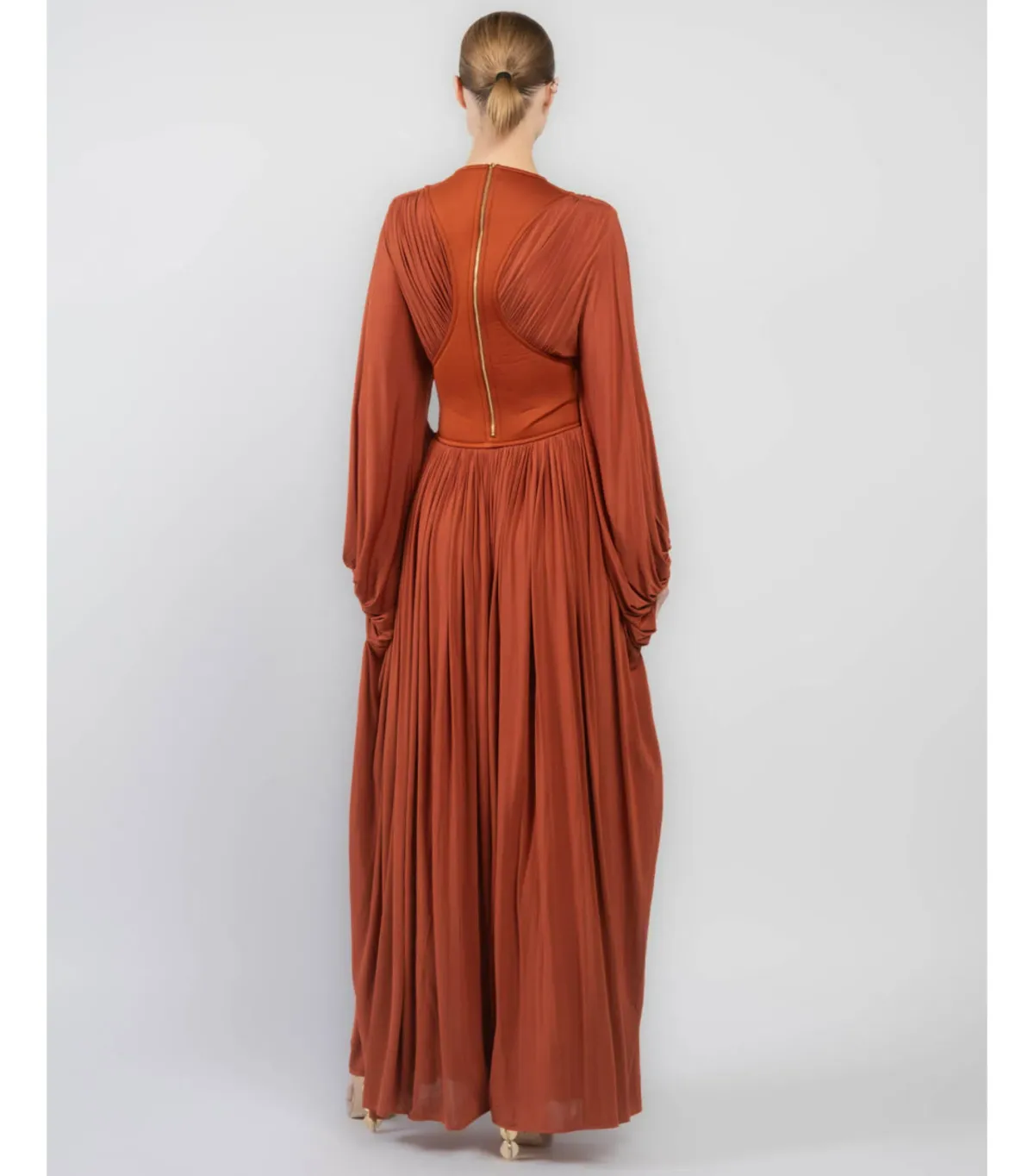 Zimmermann Illuminate Batwing Maxi Dress in Rust Size 2 / AU 12 - Image 4