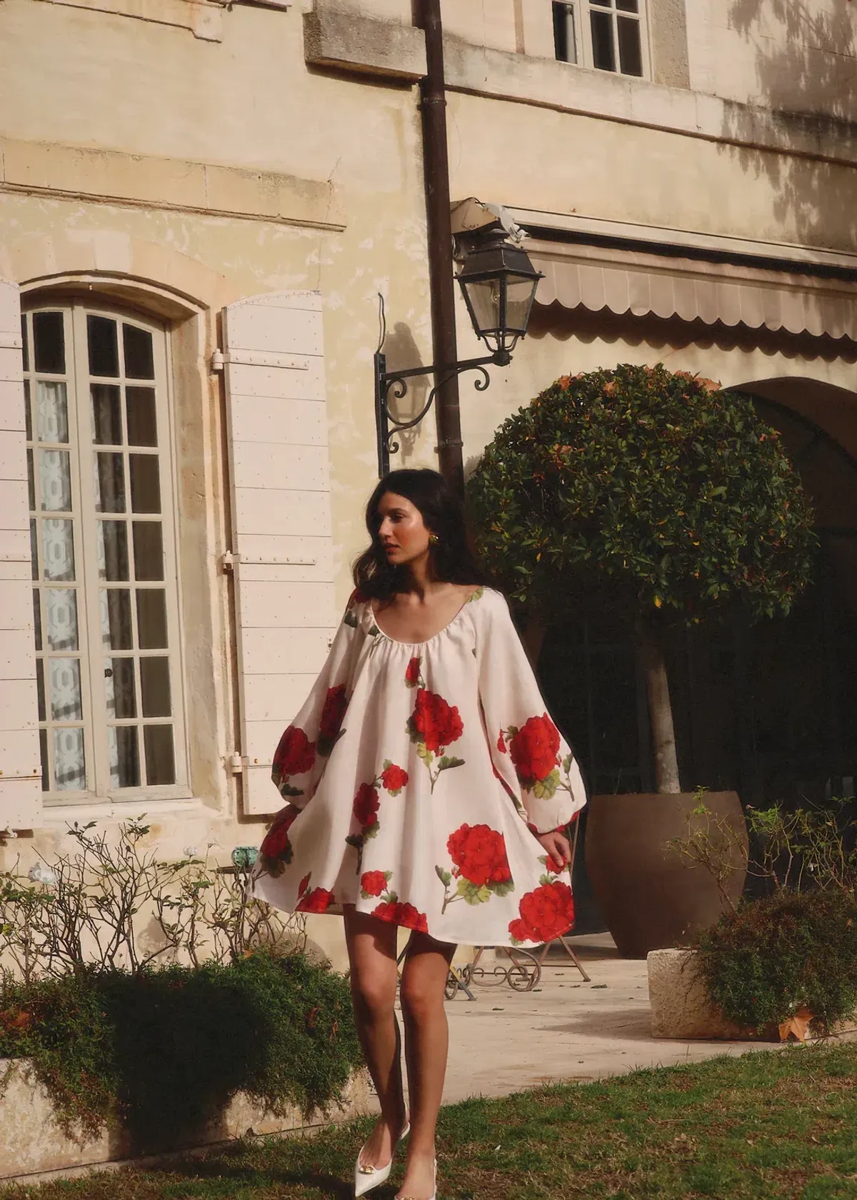 Morton Mac Cordelia Mini Dress Print Size Petite 6 - Image 2