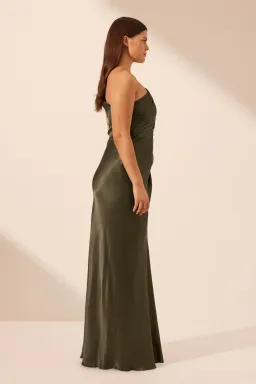 Shona Joy La Lune Gathered Maxi Dress Forest Green Size 14 for rent on The Volte - image 2