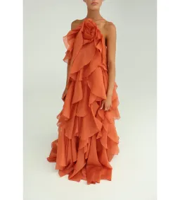 AJE Pandorea Layered Maxi Dress Cora Clay Size 8 for rent on The Volte - image 3