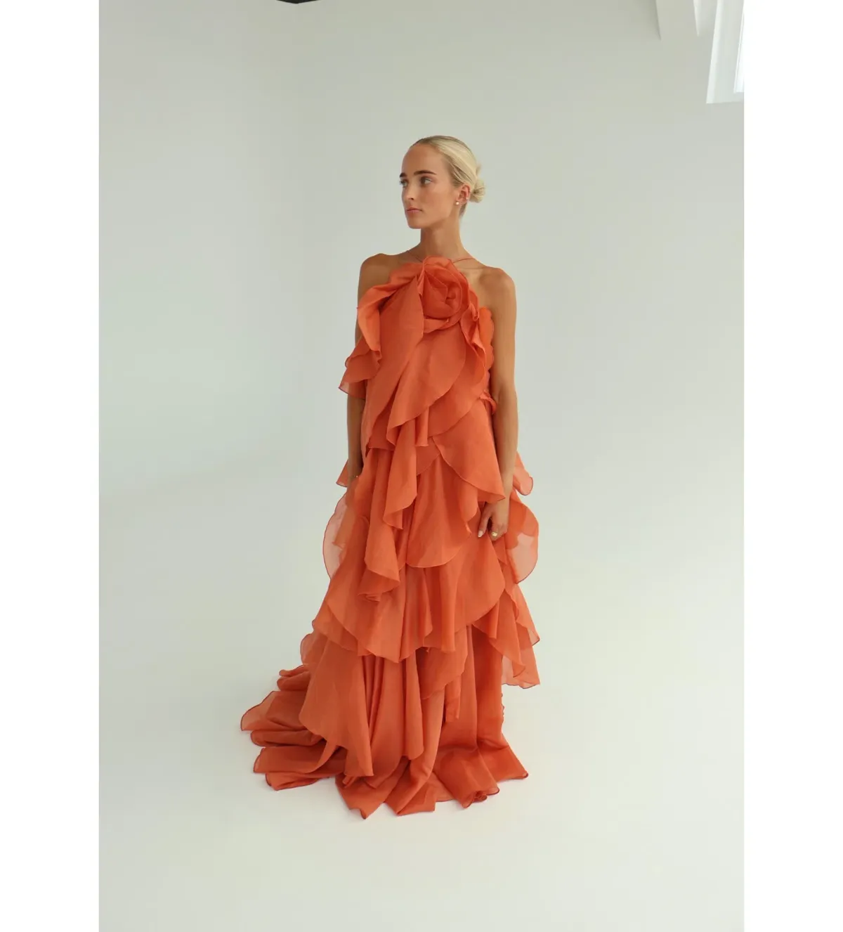 AJE Pandorea Layered Maxi Dress Cora Clay Size 8 - Image 1