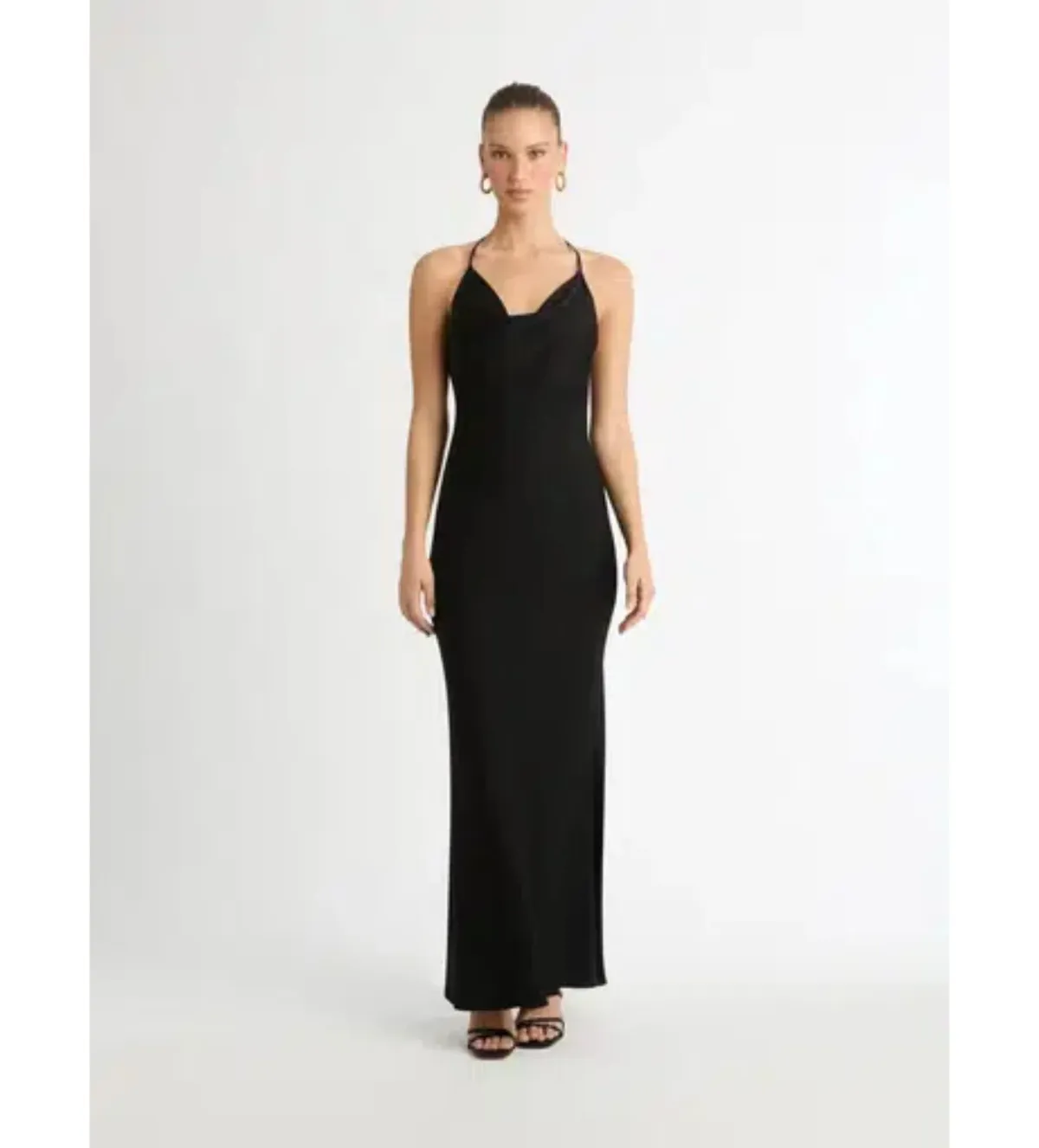 Sheike Ivy Draped Maxi Dress Black Size 10  - Image 1