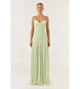 She is OLLÁ Nicolette Maxi Dress Green Size M/AU 10 for rent on The Volte - image 1