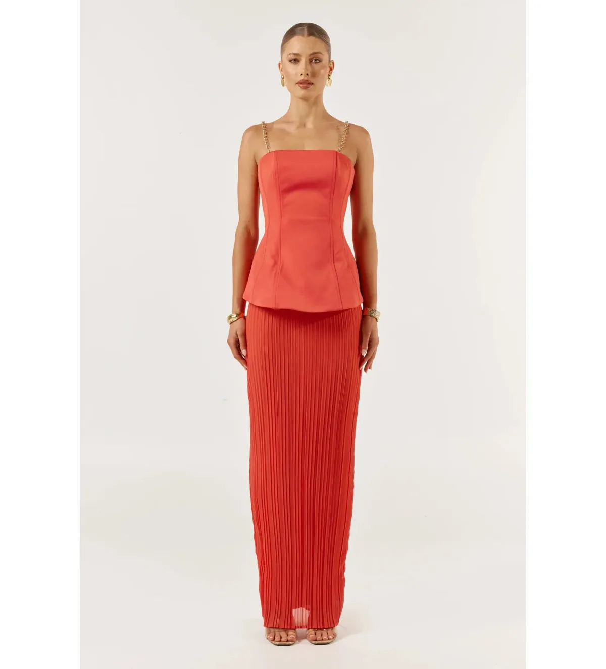 She is OLLÁ Marcelle Maxi Dress Red Size M/AU 10 - Image 2