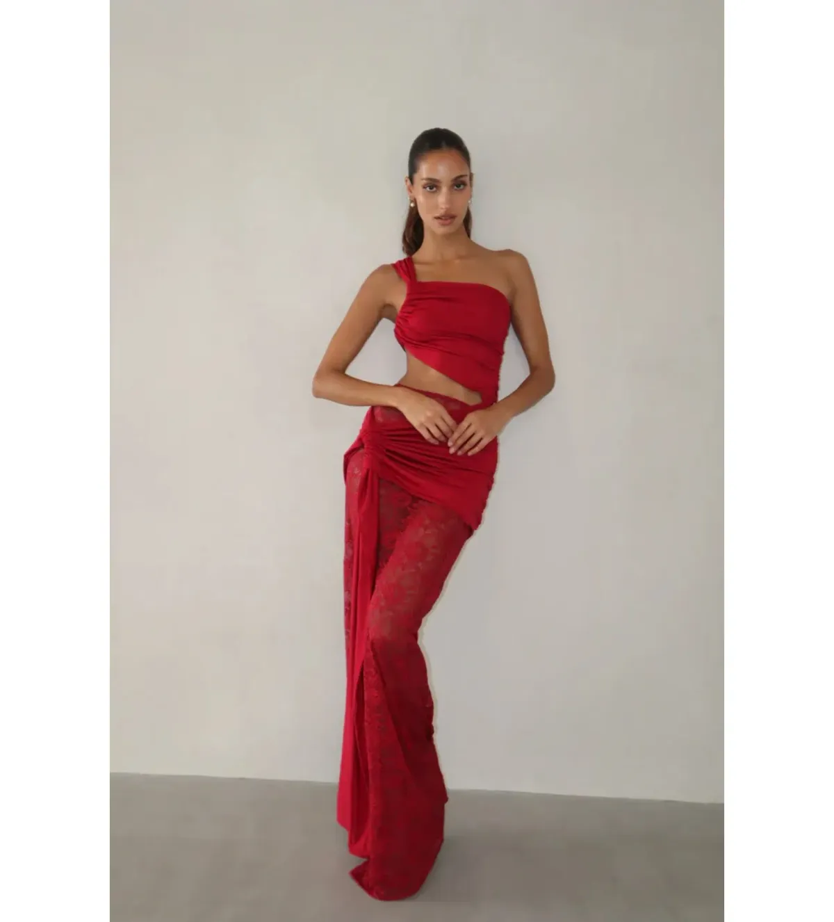 Deconduarte Paradiso Maxi Dress Berry Size M/AU 10 - Image 1