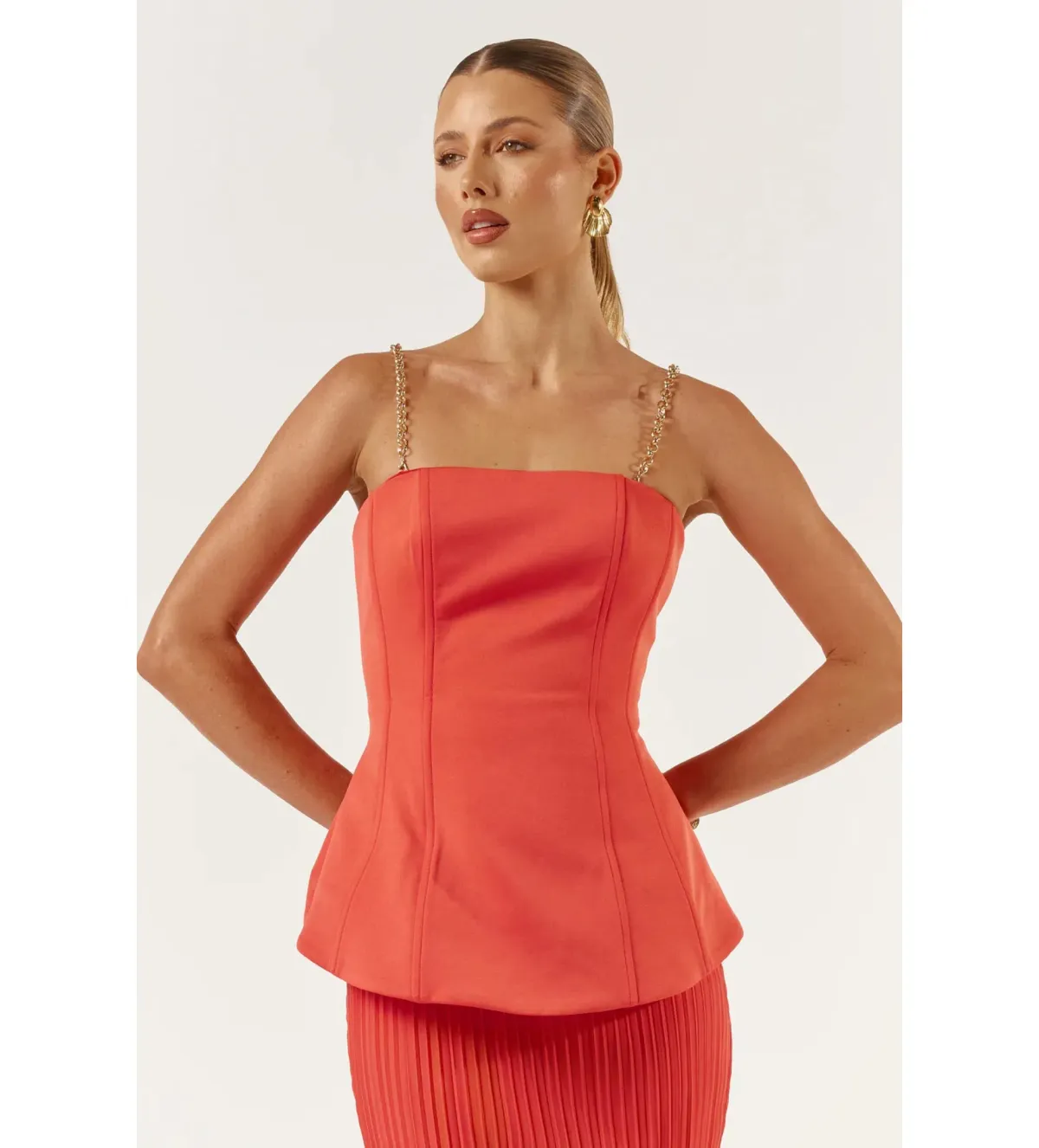 She is OLLÁ Marcelle Maxi Dress Red Size S/AU 8 - Image 7