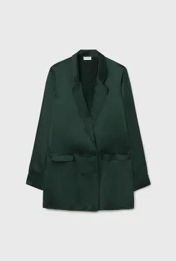 Silk Laundry Relaxed Blazer Scarab Green Size AU 8 for rent on The Volte - image 3