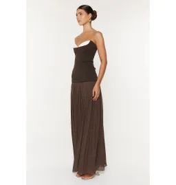 She Is Olla Nicolette Gown in Espresso Size AU 6 for rent on The Volte - image 2