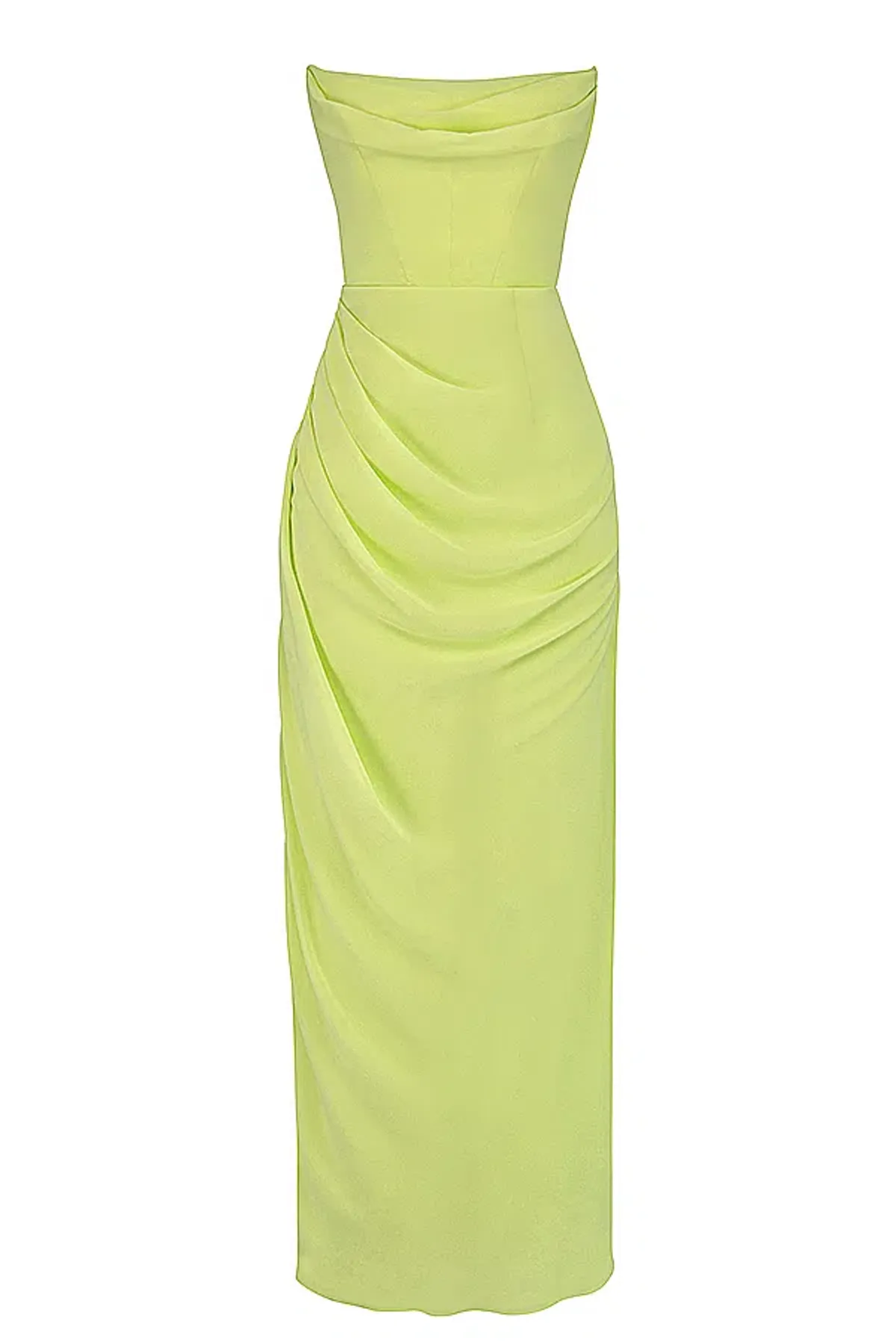 House Of CB Adrienne Lime Strapless Gown Maxi Size AU 6 - Image 2