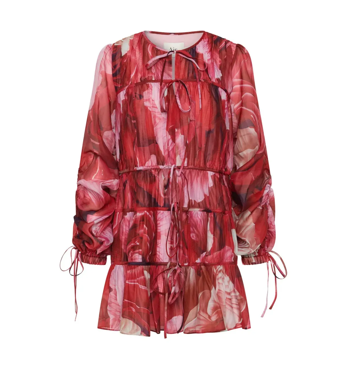 Aje Flora Mini Dress Prismatic Floral Red Size AU 16 - Image 7