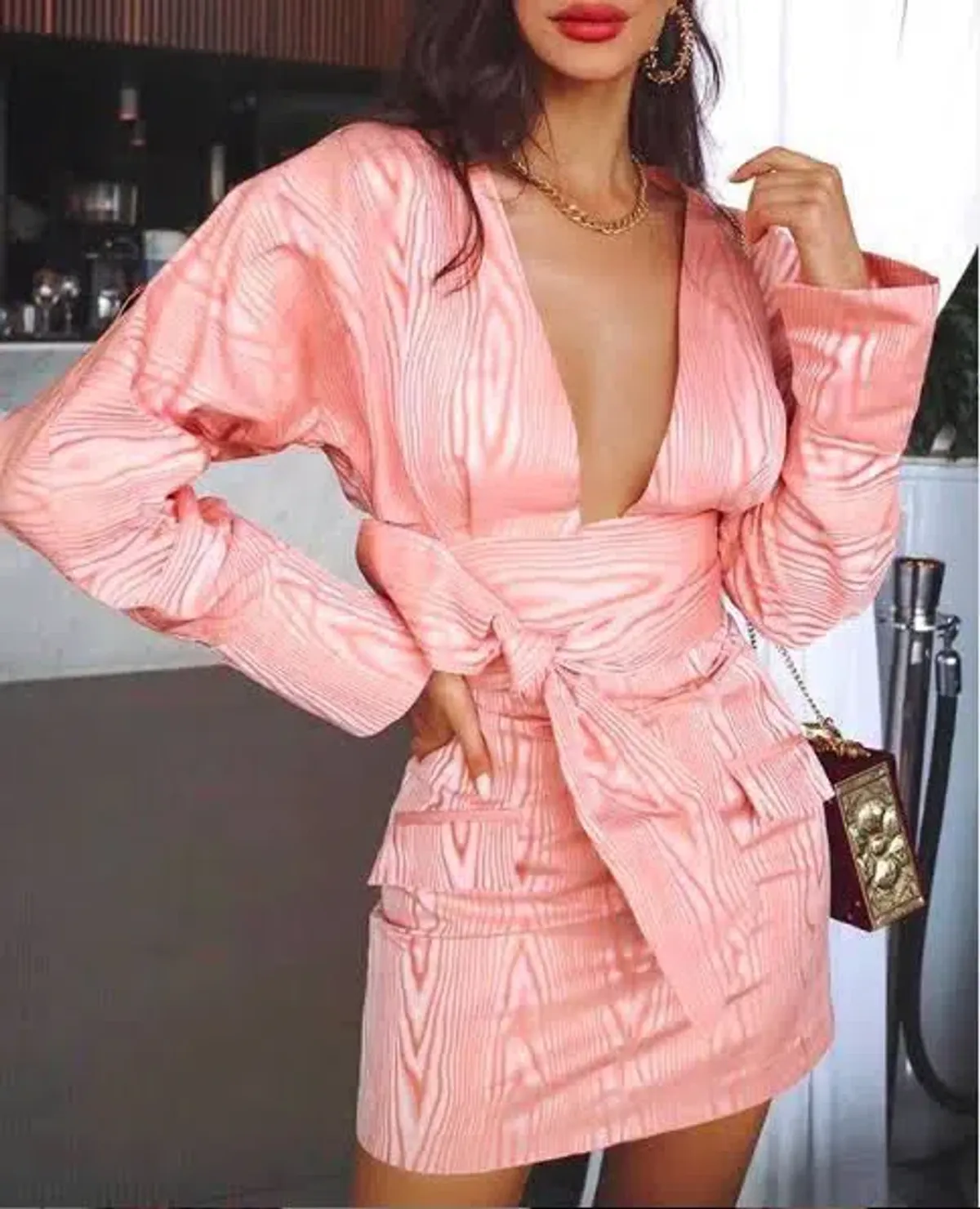 Manning Cartell Mini Mode Wrap Top and Skirt Pink Size 8 - Image 3