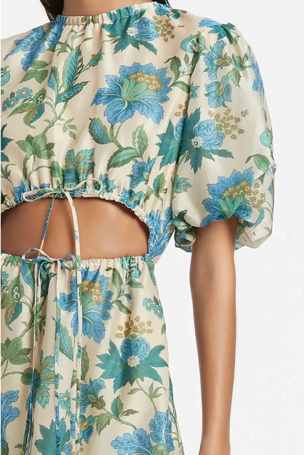 Sir Celia Puff Sleeve Midi Dress in Marguerite Print - Image 1