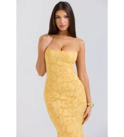 House of CB Joan Lace Up Back Maxi Dress Apricot Size XS/AU 6 for rent on The Volte - image 6