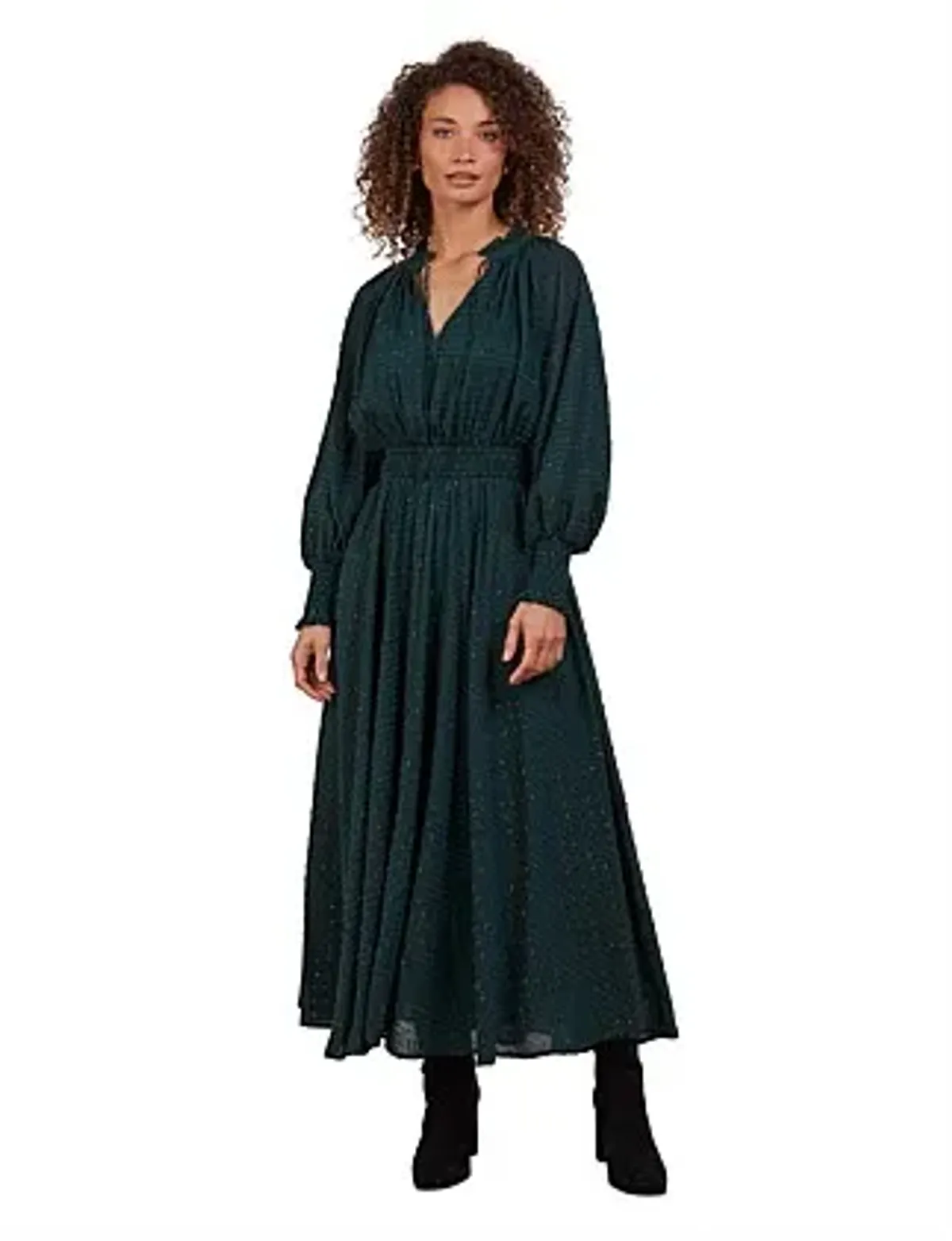 Eb&ive Ayana Maxi Dress Peacock Size M/Au 10 - Image 2