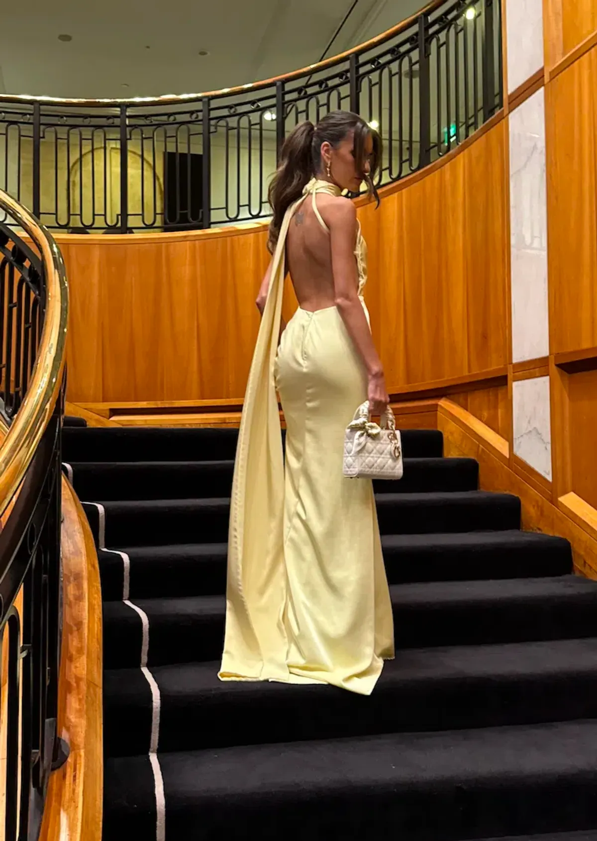 Alamour The Label Gown Custom Yellow Size 4 - Image 2