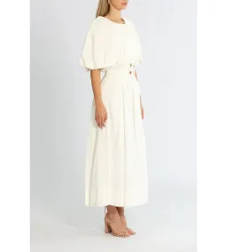 Aje Virtuous Asymmetrical Midi Dress in Ivory Size XXS / AU 4 for rent on The Volte - image 2