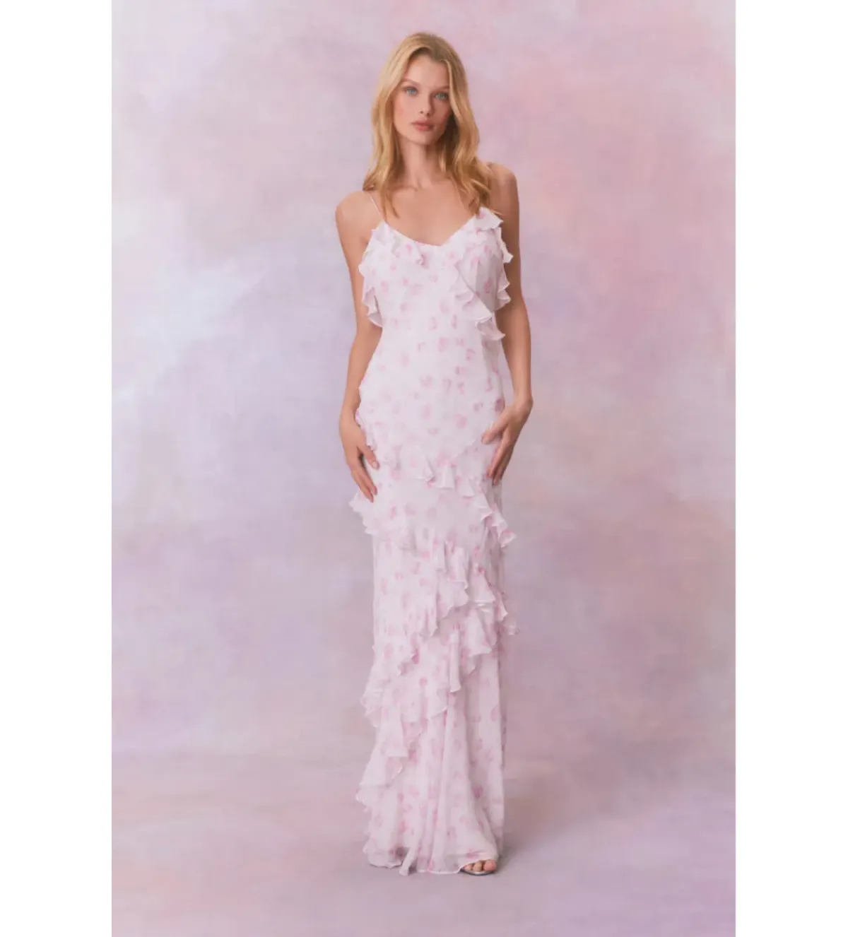 LoveShackFancy Sterling Dusk Rialto Maxi Dress White Size 2 / AU 6 - Image 3