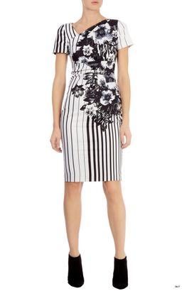 Karen Millen Short Sleeved Midi Dress Print Size 6 for rent on The Volte - image 1