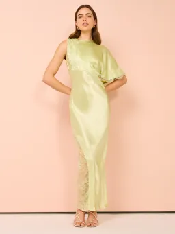 Nicky Asymmetric Sleeve Maxi Dress Size S/ AU 8  for rent on The Volte - image 2