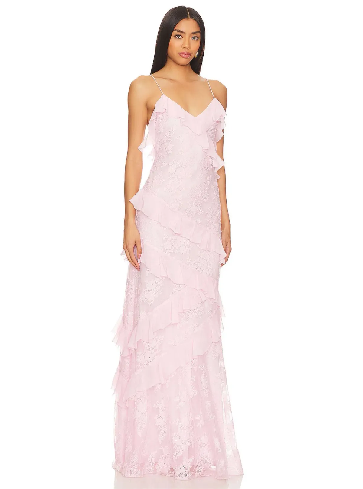 LoveShackFancy Rialto Maxi Dress Rose Latte Pink Size 6 - Image 2