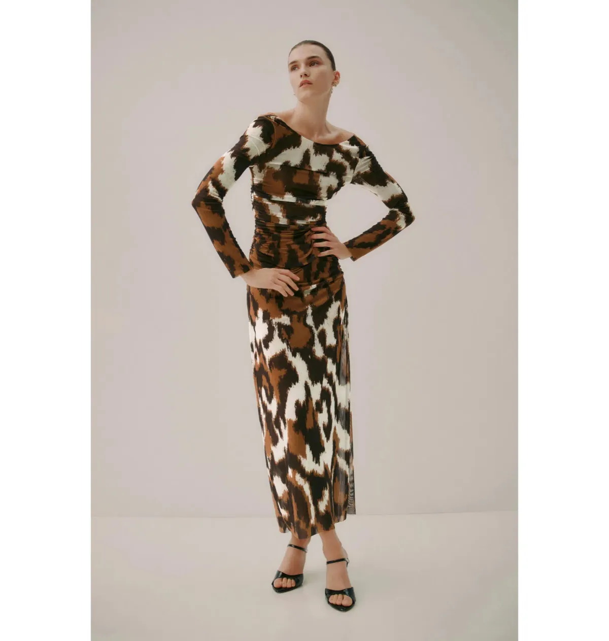 Aje Sym Long Sleeve Dress Wild Abstract Size M / AU 10 - Image 1