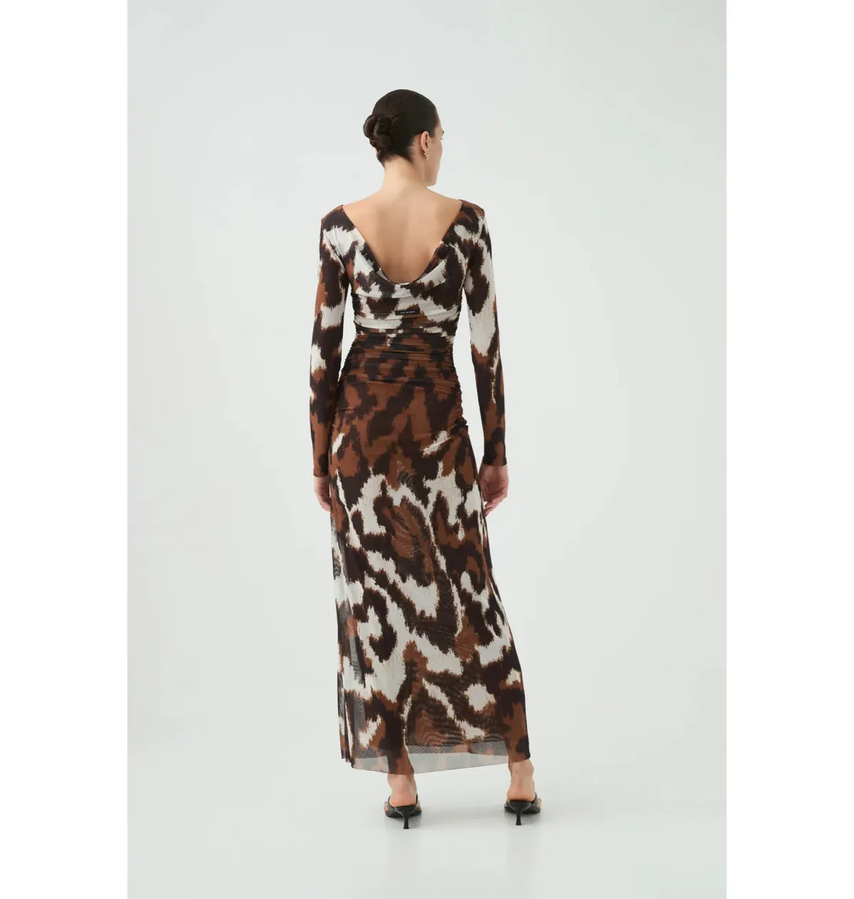 Aje Sym Long Sleeve Dress Wild Abstract Size L / AU 12 - Image 5