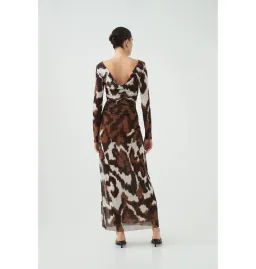 Aje Sym Long Sleeve Dress Wild Abstract Size L / AU 12 for rent on The Volte - image 5