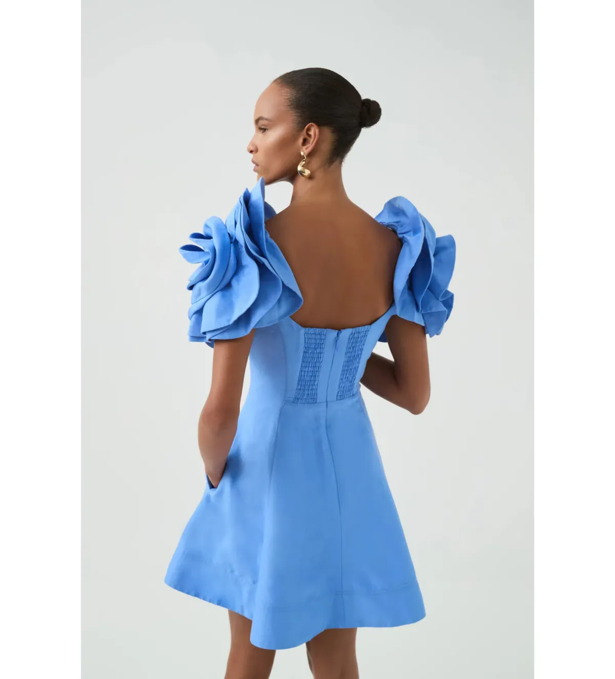 Aje Twyla Mini Dress in Oyster Blue Size M / AU 10 - Image 3