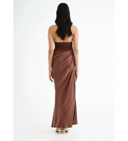 Benni Gina Maxi Dress Chocolate Size 8 for rent on The Volte - image 3