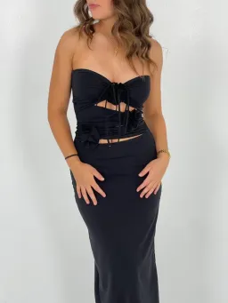 Maygel Coronel Black Veranera Midi Dress One Size for rent on The Volte - image 3