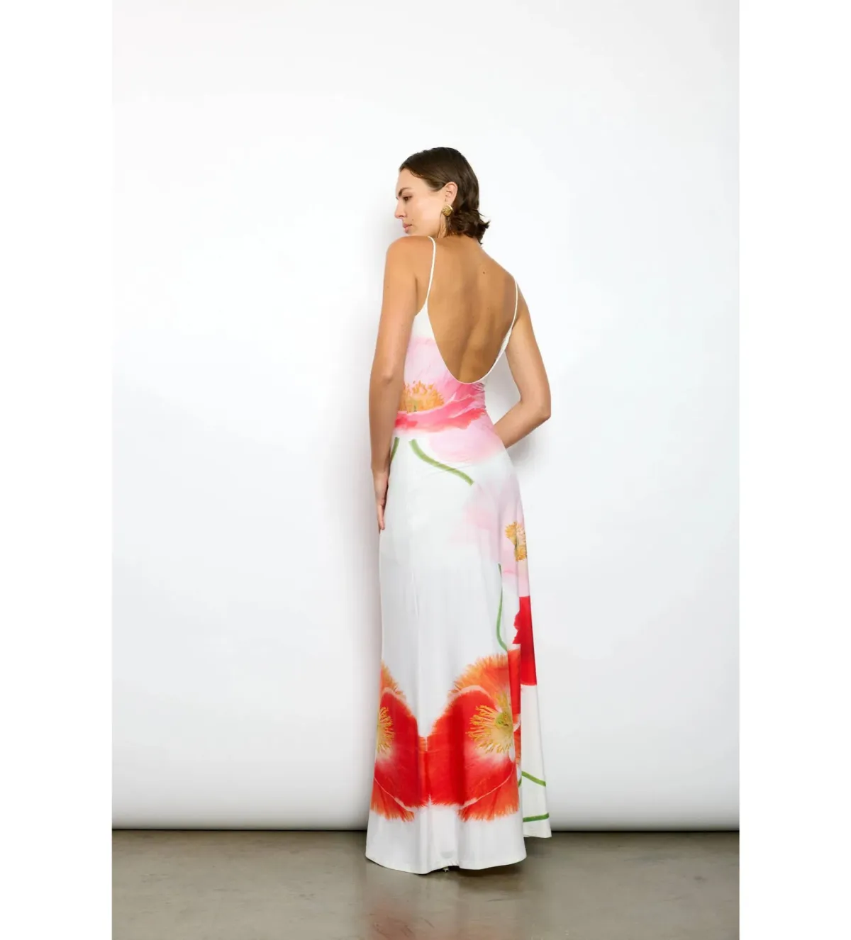 With Harper Lu Poppy Low Back Maxi in White Size Small/ AU 8  - Image 3
